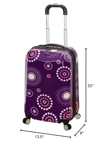 Rockland Vision Hardside Spinner Wheel Luggage, Carry-On 20", Purple Pearl - color: Purple Pearl, size: Carry-on 20"