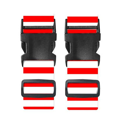 Nuxovilar Luggage Straps Set for Suitcase 1.96x90.5in Polyester - color: CC01456, size: 1.96"x90.5"