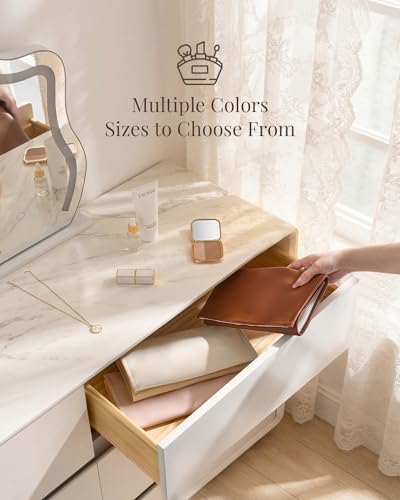 Lolalet Travel Necklace Organizer, Foldable Jewelry Case, Caramel, 12 Slots - color: Caramel, size: Medium, 12 Slots