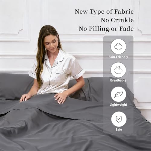 Sleeping Bag Liner, Compact Travel Sheets for Hotel Hostel - color: Silver Gray, size: 82.7" X 70.9"
