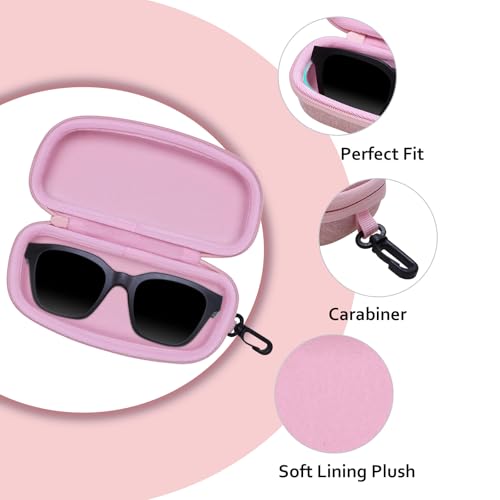 XANAD Hard Case for Safety Glasses,Sunglass Eyeglass Shooting Glasses(Pink) - color: Pink