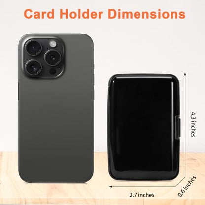 Mayski Credit Card Holder for Women RFID Blocking Wallet, Black - color: Black