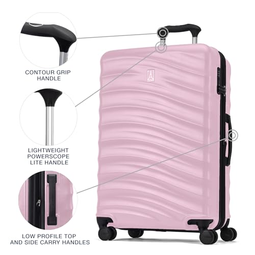 Travelpro Maxlite Air V2 Hardside Expandable Checked, Pink, 25-Inch - color: Pink, size: Checked Medium 25-Inch
