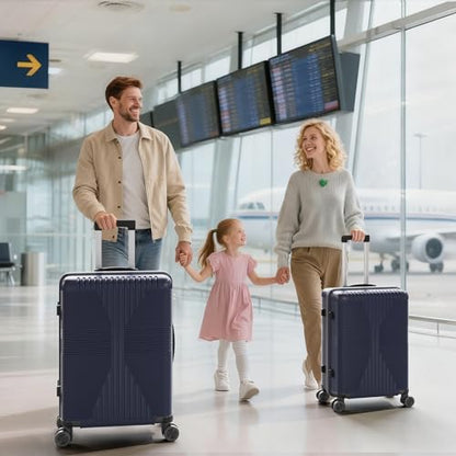 Karl home PP Hard Case Luggage Sets 3 Piece, Black, 20"/24"/28" - color: Blue, size: 3 Piece Set (20in/24in/28in)
