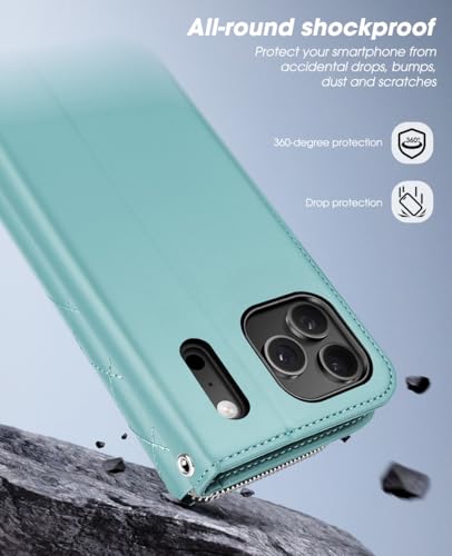 OCASE Crossbody Wallet Case for iPhone 18 Pro/17 Pro, Green Argyle - color: Green Argyle, size: iPhone 17 Pro/ iPhone 18 Pro