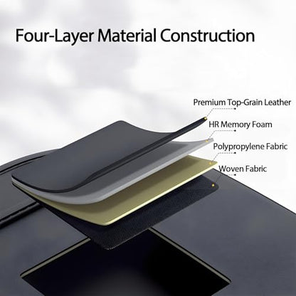 2 Pack Universal Foldable Car Backseat Organizer with Table Tray, Car Seat Back Protector with Touch Screen Phone Holder, Premium Leather Kick Mats with Storage Pockets Tissue Box (Black) - color: Blcak