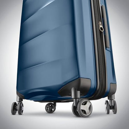 Samsonite 2 Piece Luggage Set with 21/28” Hardside Lightweight Octiv (Carry-On Pro with Front Pocket & Large Checked) Expandable, Four Spinner Wheels, Adjustable Handle, TSA Approved Lock - Blue - color: Blue Denim, size: 2-Piece Set (Pro 21 with Front Po