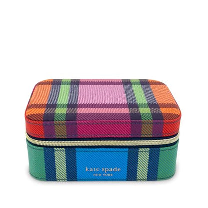 kate spade new york Travel Jewelry Case, Grand Plaid Duo