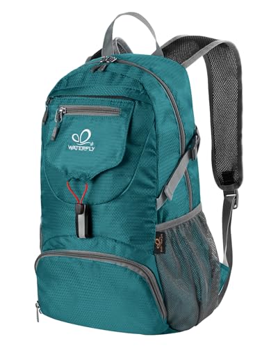WATERFLY Small Lightweight Packable Backpack: 20l Hiking Daypack Man Woman - color: Green3
