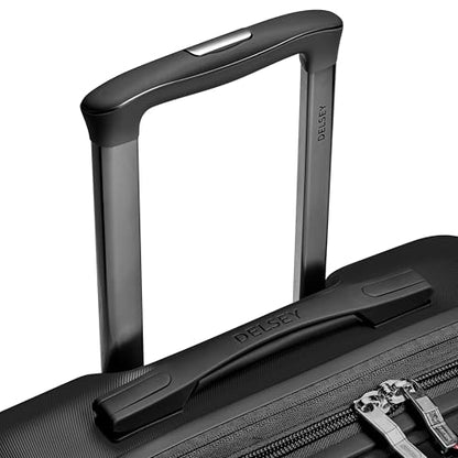 DELSEY PARIS Cruise 3.0, 24 Inch Checked-Medium Luggage, Black - color: Black, size: Checked-Medium 24 Inch
