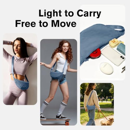 여성용 패션 체스트 백, 블루., 애슬레저, 패션 캐주얼, 미니멀리스트, 스포티한 캐주얼 - color: 블루.