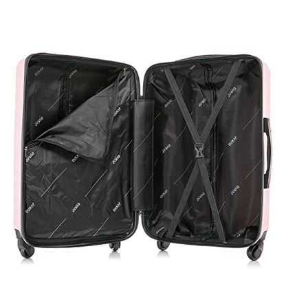 DUKAP DISCOVERY 20-Inch Carry-On Hardside Spinner Luggage Lightweight Pink - color: Pink, size: 20 Inch