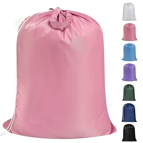 Polecasa Extra Heavy-Duty Laundry Bag with Handles, Pink, 28x36" - color: Pink, size: 28" x 36" | 1 Pack