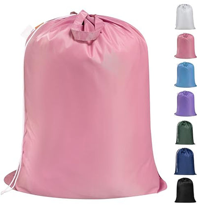 Polecasa Extra Heavy-Duty Laundry Bag with Handles, Pink, 28x36" - color: Pink, size: 28" x 36" | 1 Pack