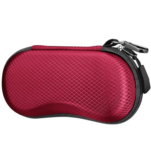 FINTIE Sunglasses Case, Hard EVA Shell Shockproof Sport Glasses Case - color: Red