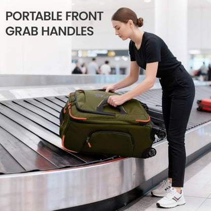 2-Piece Set(22/30in) Softside Luggage Sets w/Spinner Wheels - color: Green, size: 2-Piece Set (22"/30'')