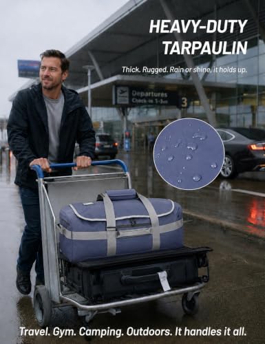 MIER 40L/60L/90L Water Resistant Backpack Duffel, Heavy Duty Duffle Bags - color: Blue, size: 90l