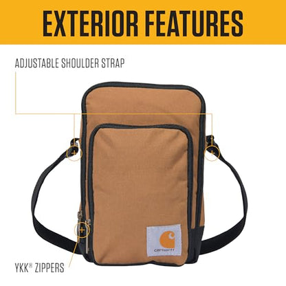 Carhartt Crossbody Zip Bag, Durable, Adjustable Crossbody Bag with Zipper Closure for Men and Women - color: Essential Crossbody Bag (Basil), size: One Size