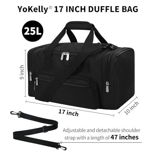 Small Duffel Bag, 17 inch, Black - color: Black, size: 17 inch