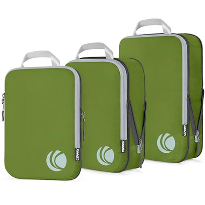 Cipway Compression Packing Cubes Set (Green 3pcs) - color: Green, size: 3PCS