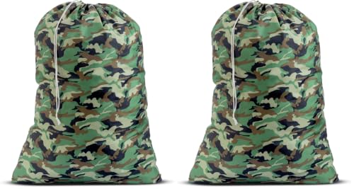Handy Laundry XL Nylon Laundry Bag 22"x32" 2-Pack, Heavy Duty, Camouflage - color: Camouflage, size: 22" x 32" (Pack of 2)