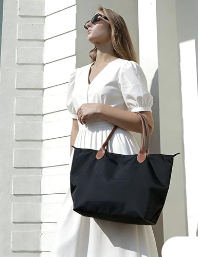Large Work Tote Bag for Women, Everyday Commuter Shoulder Bag for Office - color: Black