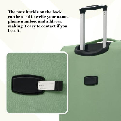 Merax 4-Piece Expandable Luggage Set,Softside Suitcase,Light Green - color: Light Green+18IN, style: Softside Luggage(22/26/30)