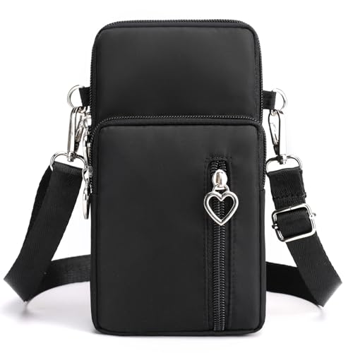 Small Crossbody Bags for Women, Universal Pouch Wallet Cell Phone Purse Lightweight Pockets Handbags Mini Shoulder Bag - color: 01 Black