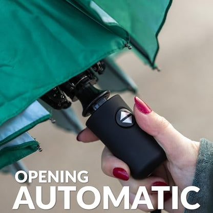 Fisura - Travel Umbrella – Original Strong Automatic Folding Rain Umbrella, Compact Small Light & Portable, Waterproof Rain for Gift - color: Not a Tourist