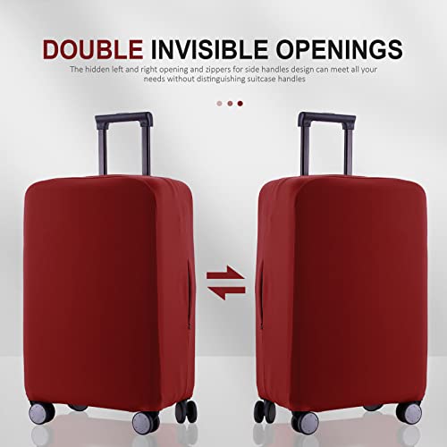 Travel Luggage Cover - Scratch-Resistant Fit 19-31 Inch, Claret, 3XL (32-33inch) - color: Claret, size: 32-33 inch
