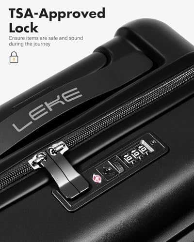 Lekesky 18 Inch Expandable Carry On Luggage Airline Approved, Black - color: B-Black, size: 18 Inch