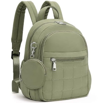 Mini Backpack for Women, Anti Theft RFID Small Travel Backpack - color: Green