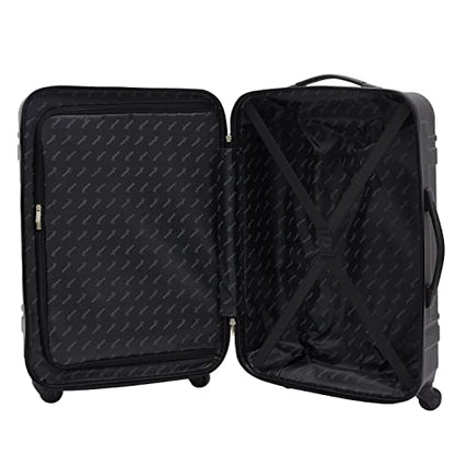 Wrangler Venture Luggage and Travel Set, Black, 7-Piece Set - color: Black
