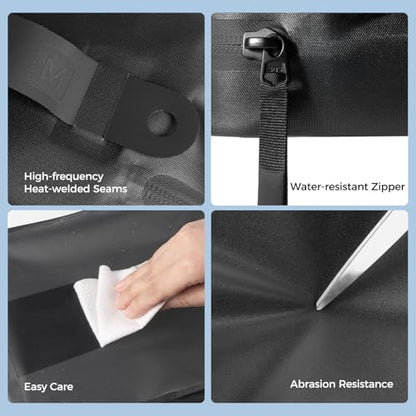 pack all Frosted Clear Organizer Pouch, Lightweight TPU Zipper Bag - size: Medium