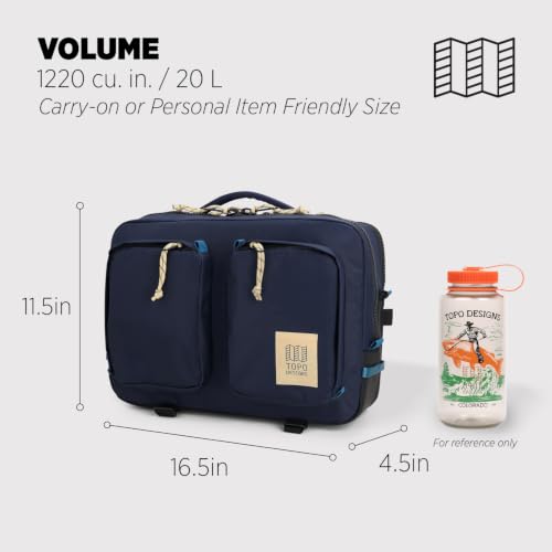 Topo Designs Global Briefcase + Travel Pack (Navy/Sahara) - color: Eco-friendly / Navy / Sahara