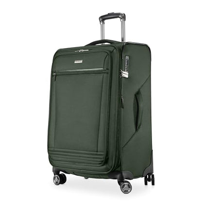 Ricardo Beverly Hills Avalon Softside Medium Check-In Luggage Made with Sustainable 100% Recycled PET (rPET), Lightweight, Eco-Friendly Travel, Expandable, Dual Spinner Wheels, Juniper Green, 24-inch - color: Juniper Green, size: 24-inch