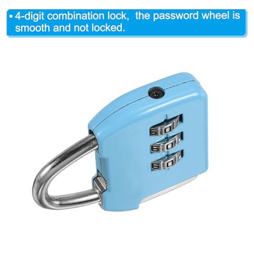 PATIKIL Security Steel Cable with 3 Digit Combination Lock, Travel Padlock 3Ft Coated Safety Wire Rope Double Loop for Luggage Suitcase Blue - color: Blue, Sky Blue, size: 3Ft