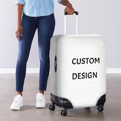 BIGCARJOB Custom Design Elastic Luggage Cover Personality Suitcase Cover for 26-28inch - color: 1 Customize, size: L(26"-28"cover)
