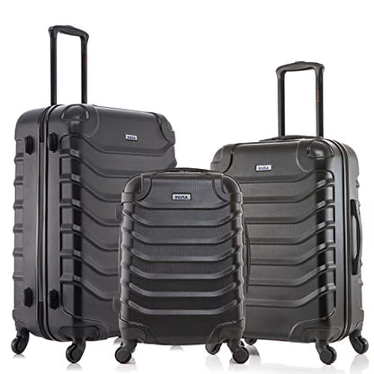 InUSA ENDURANCE Luggage with Spinner Wheels | Spacious Durable Lightweight Hardshell Suitcase, Travel Sets with Handle and Trolley | (20in, 24in, 28in) 3 Piece Luggage Set | Black - color: Black, size: 3-Piece Set (20-Inch, 24-Inch, 28-Inch)