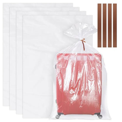 4 Pack Extra Large Clear Plastic Bags, 40" x 60" Large Storage Bags - style: 4PCS