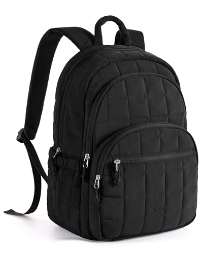 BAGSMART Travel Backpack for Women, 15.6" College Laptop Backpack, Black - color: Black, size: Standard 15.6 Inch