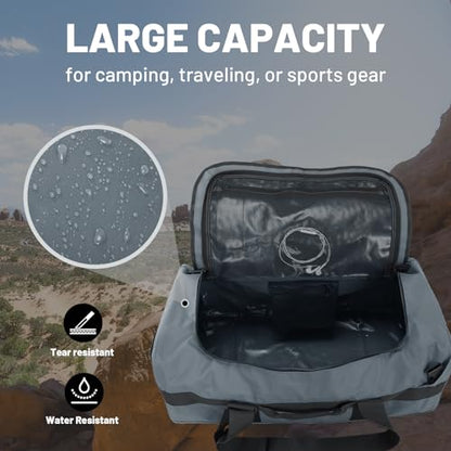 MIER 40L/60L/90L Water Resistant Backpack Duffel, Heavy Duty Duffle Bags - color: Gray, size: 60l