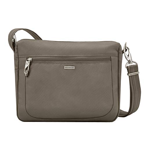 Travelon Anti-Theft Classic Small East/West Crossbody - color: Nutmeg