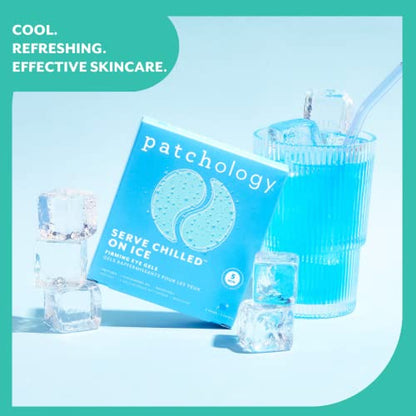 Patchology Iced Cooling Under Eye Mask Patches with Peptides, Cloudberry Oil and Bakuchiol. Cool eye gels to firm skin and soothe, reduce fine lines and under eye bags 5 Pair (Pack of 2) - size: 5 Count (Pack of 2)