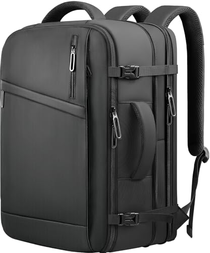 Naukay Expandable Travel Backpack, Water Resistant Laptop Backpack for Men - size: 15.6 Inch