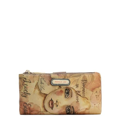 Nicole Lee Amanda 2 Piece Bifold Wallet, Vegan Leather, RFID Blocking Technology, Multiple Card Slots, (REFLECTION OF LOVE) - color: REFLECTION OF LOVE