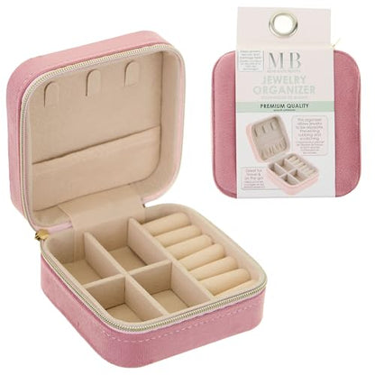 Travel Compact Jewelry Organizer - Zipper Closure Case for Earrings– Travel
