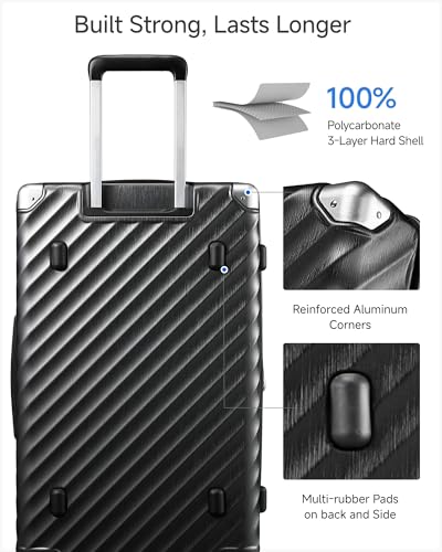LUGGEX 28 Inch Trunk Luggage with Spinner Wheels, Blue - color: Blue, size: Trunk-Large 28-Inch