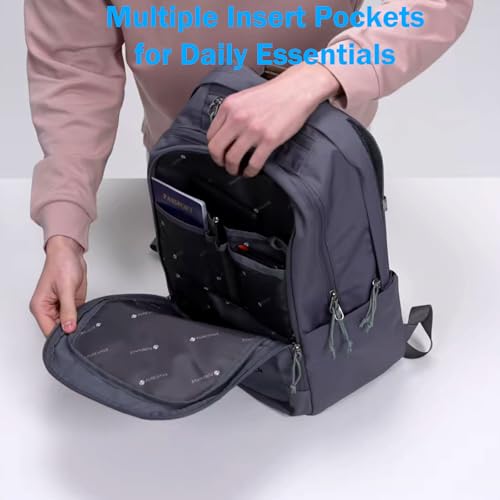 PUREVAVE Laptop Backpack Water Resistant YKK Zippers Travel Study - color: Gray