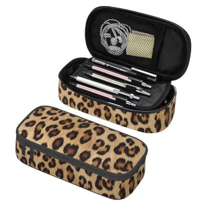 Gkyygk Brown Leopard Big Capacity Makeup Toiletry Bag For Men Women - color: Brown Leopard